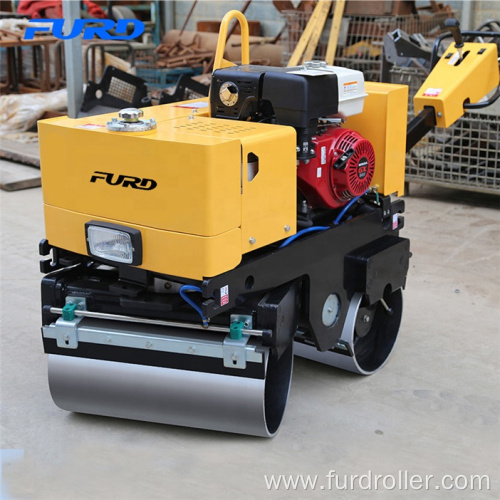 Hand Manual Mini Double Drum Asphalt Roller Machine For Trench Compaction